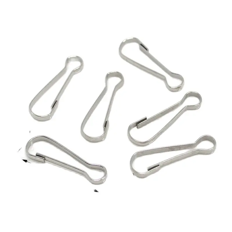 100pcs 13x4mm fibbia in metallo argento moschettone borsa appendiabiti chiusura aragosta cucito fai da te pulsante portachiavi fatto a mano