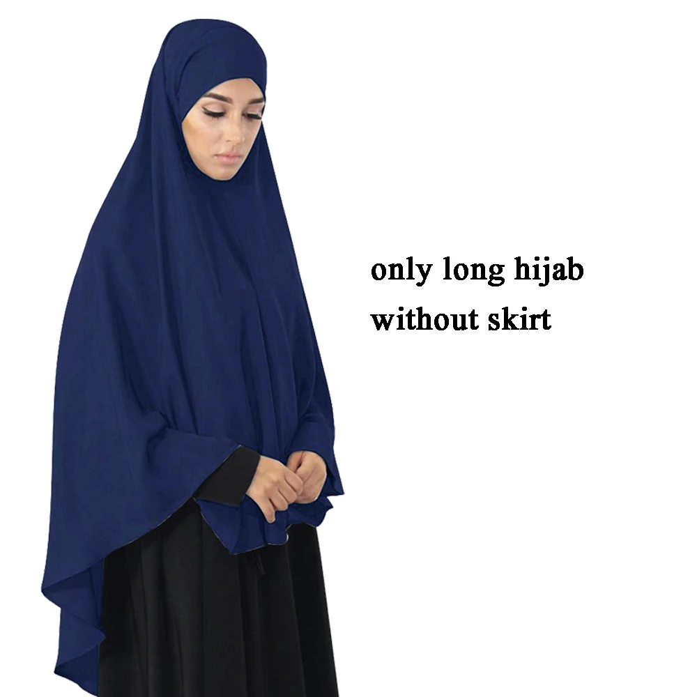 Moslim Vrouwen Lange Hijab Khimar Ramadan Islamitische Gebed Kledingstuk Hoofddoek Overhead Nikab Nikab Boerka Caftan Sjaals Wrap Sjaal Gewaad