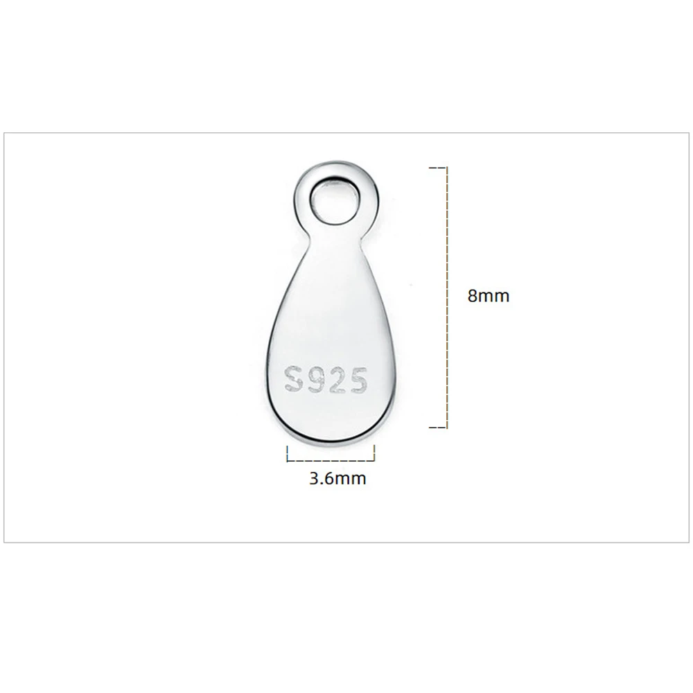 925 Sterling Silver Chain Tabs End Tags Bracelet Necklace Clasp Connector Jewelry Tags Finding Supplier