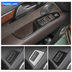Car Styling Door Armrest Frame Cover Trim For Audi Q7 2008-15 LHD Window Lifting Switch Buttons Frame Interior Accessories