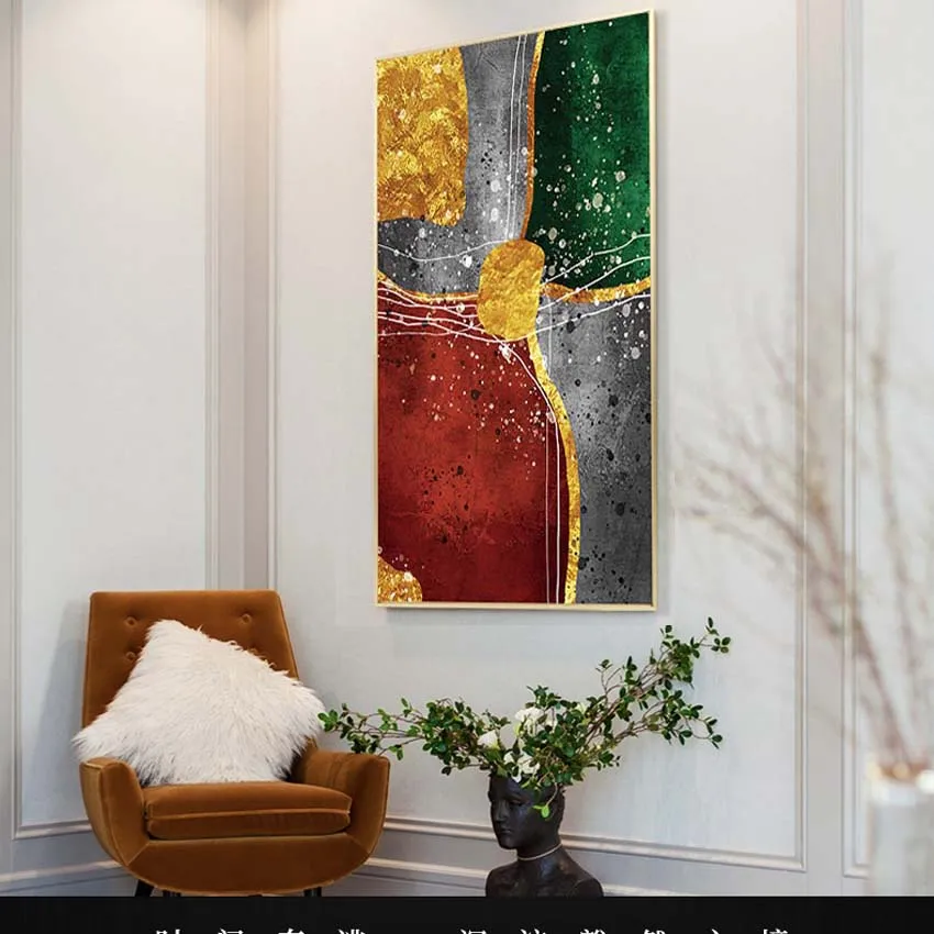 beautiful african art pictures of diversity Hand painted oil painting on canvas gold color landscape for living room Entr