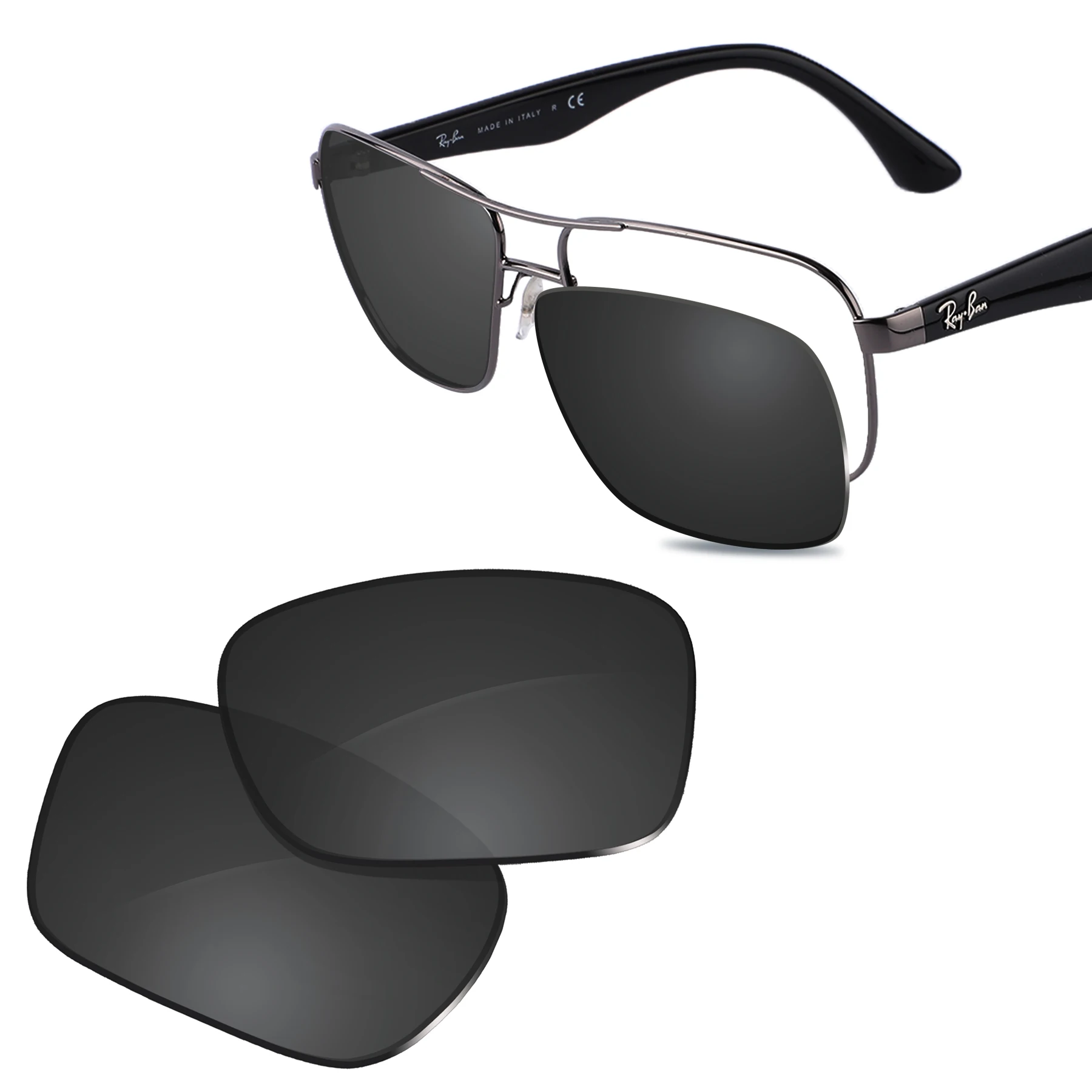 Glintbay New Performance Polarized Replacement Lenses for Ray-Ban RB3516-59mm Sunglasses - Multiple Colors
