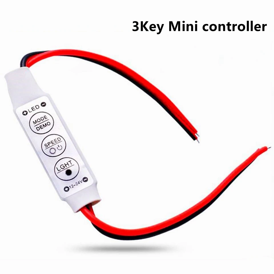 DC 12V 24V 3*4A Mini Led Controller Dimmer Driver to Control Single Color Led Strip Light SMD 2835 3528 5050 5630 3014