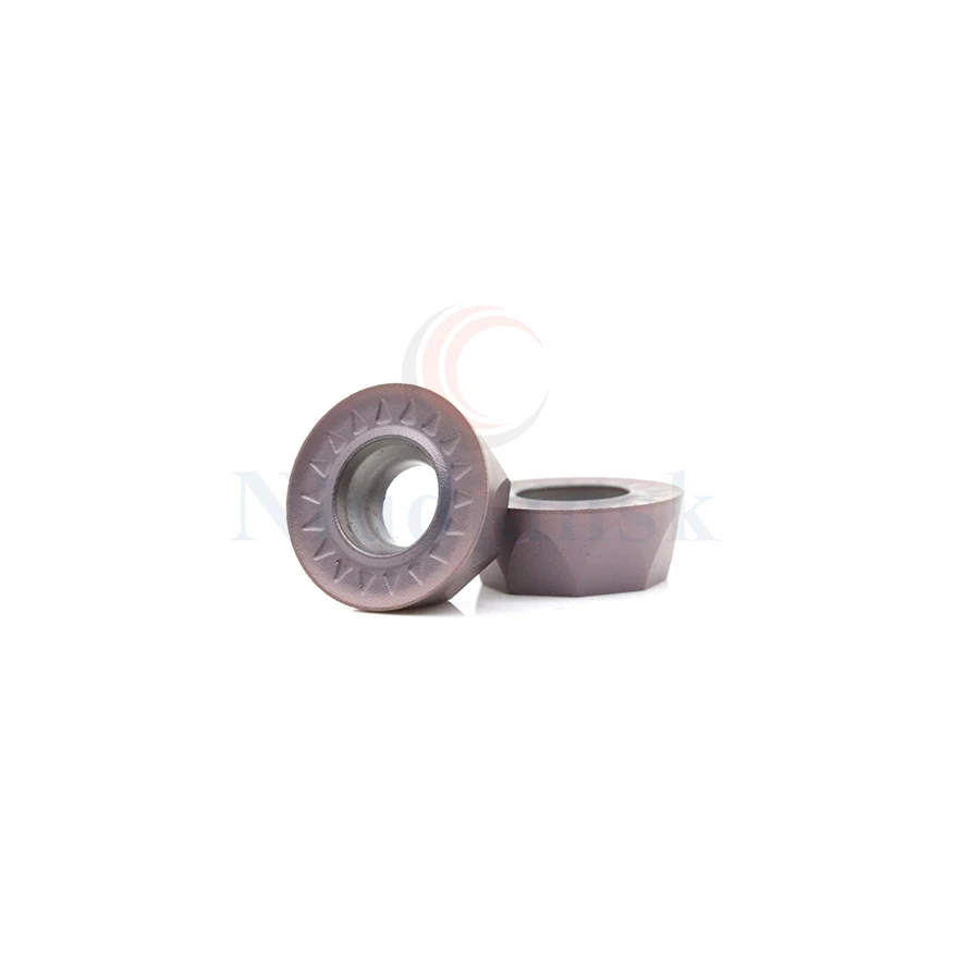 Tour CNC RPMT1204MOE-JS VP15TF, finition, lame de fraisage, carbure cimenté, inserts de fraisage à haute résistance pour acier inoxydable, 10 pièces