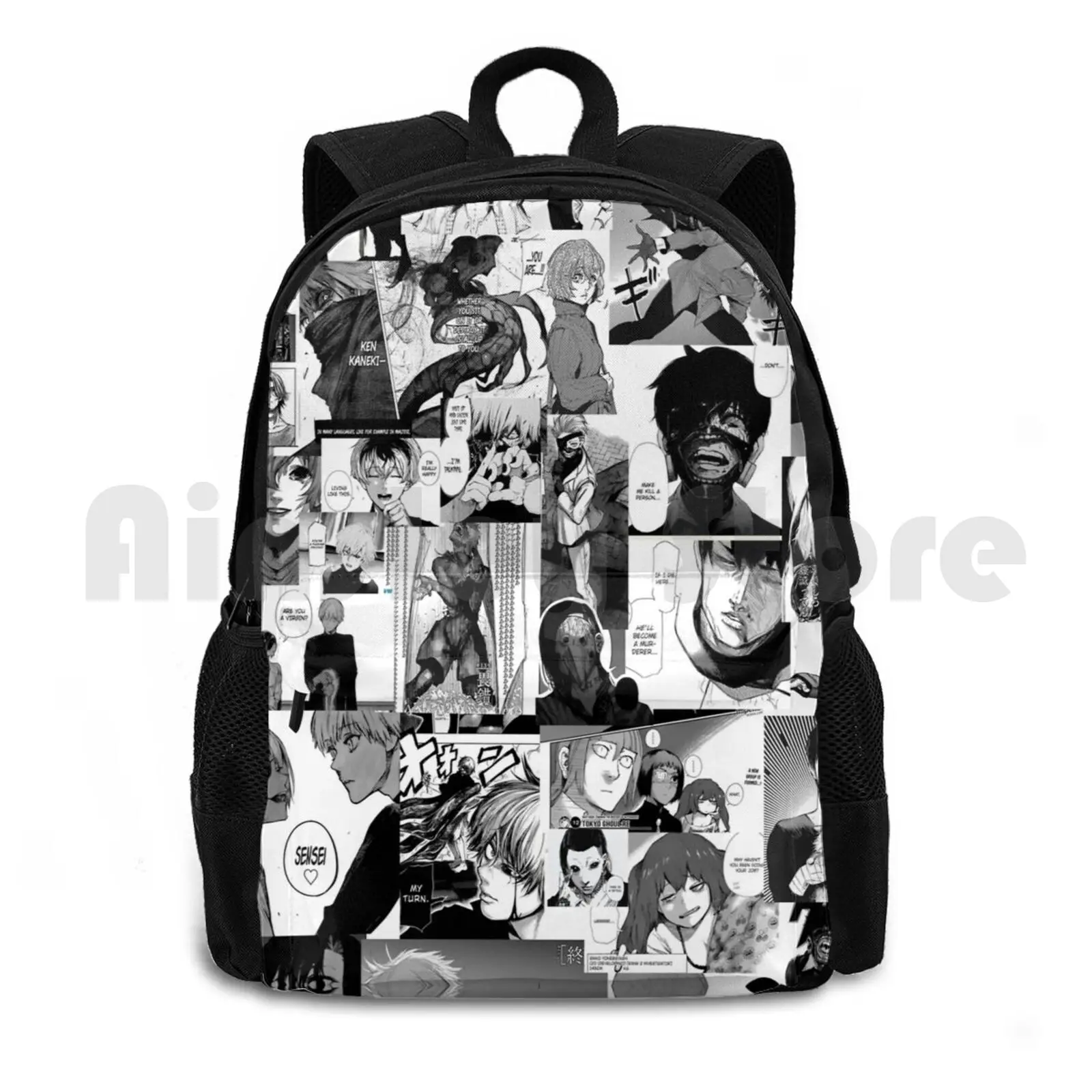 

Shirt Outdoor Hiking Backpack Waterproof Camping Travel Tg Kaneki Touka Amon Anime Manga