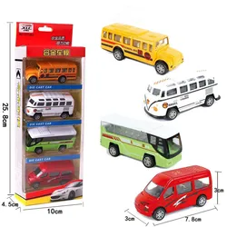 New product 1:87 alloy pull back school bus model,tourist business bus toy,4 sets of children's toy gifts,free shipping