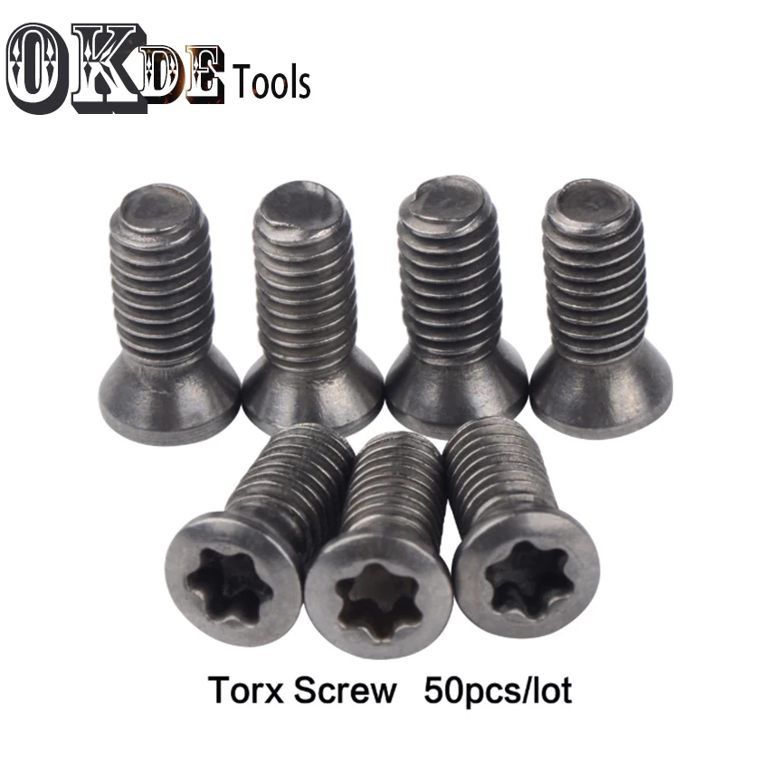 

50pcs/lot M1.8 M2 M2.5 M3 M3.5 M4 M5 M6 torx screw for carbide turning inserts CNC lathe tool accessory alloy steel 12.9 grade