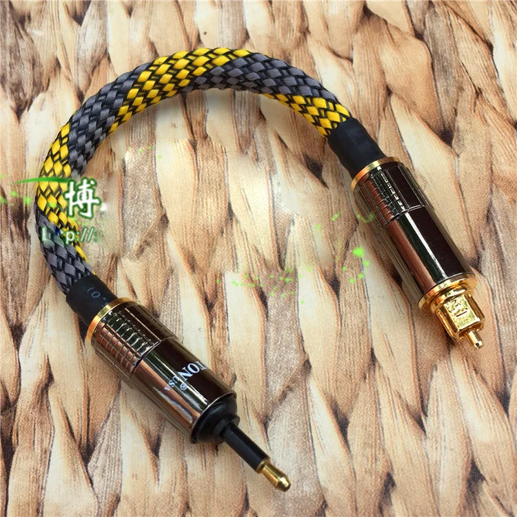 Cable de Audio de fibra óptica, reproductor Digital sin pérdidas, cuadrado a Redondo, 3,5mm, para D50, D100, PHA-3, HDVD800