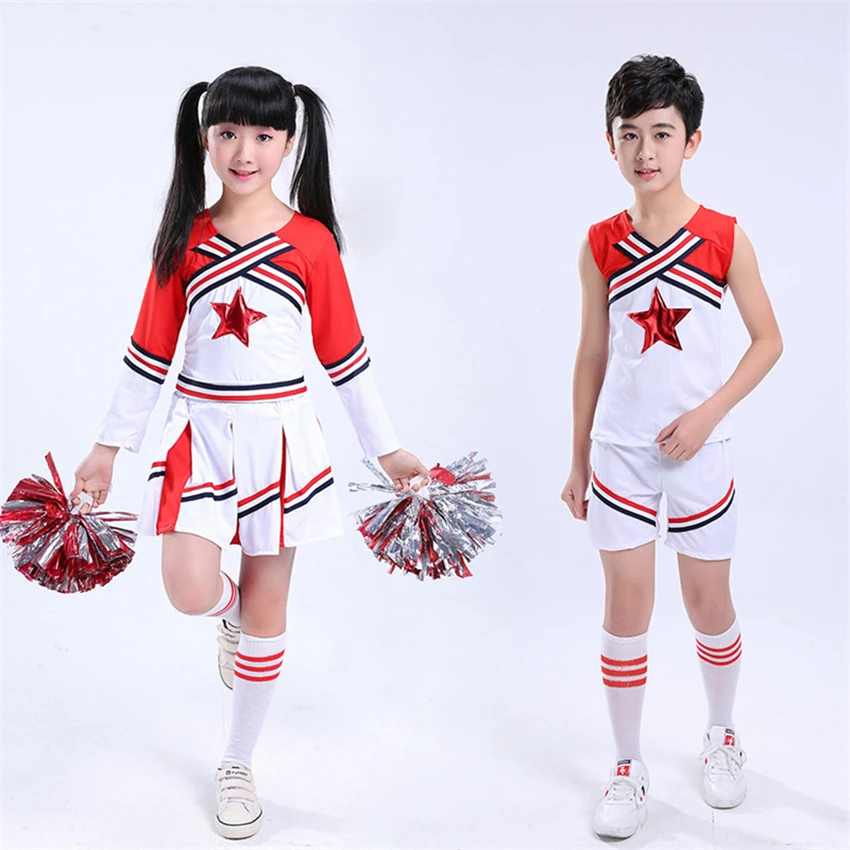 Costumes de danse scolaire 120-180CM, uniforme de pom-pom girl pour élèves, compétition d'équipe, vêtements de sport, gymnastique pour enfants, vêtements de Performance sur scène