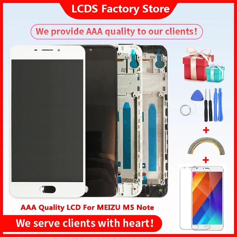 

5.5" AAA Quality LCD For MEIZU M5 Note Lcd With Frame Display Screen Touch Screen For MEIZU Note 5 LCD Display