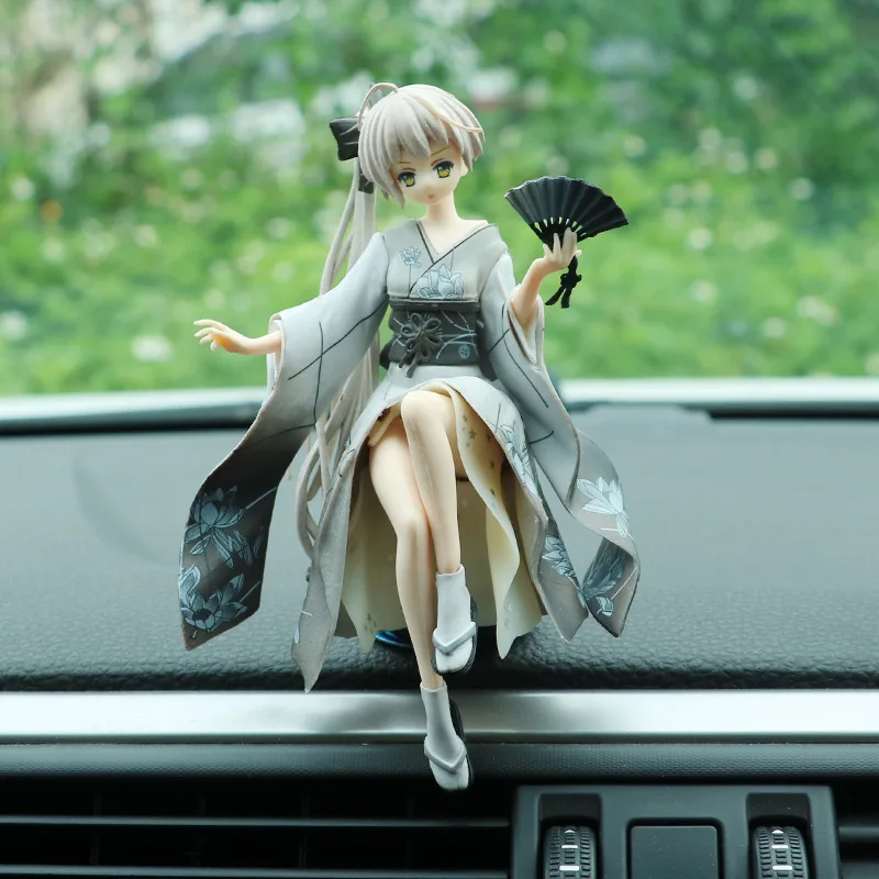 Car Decoration Anime Kimono Kasugano Sora Sword Action Figures Model Auto Dashboard Ornaments Interior Accessories Toys Gifts