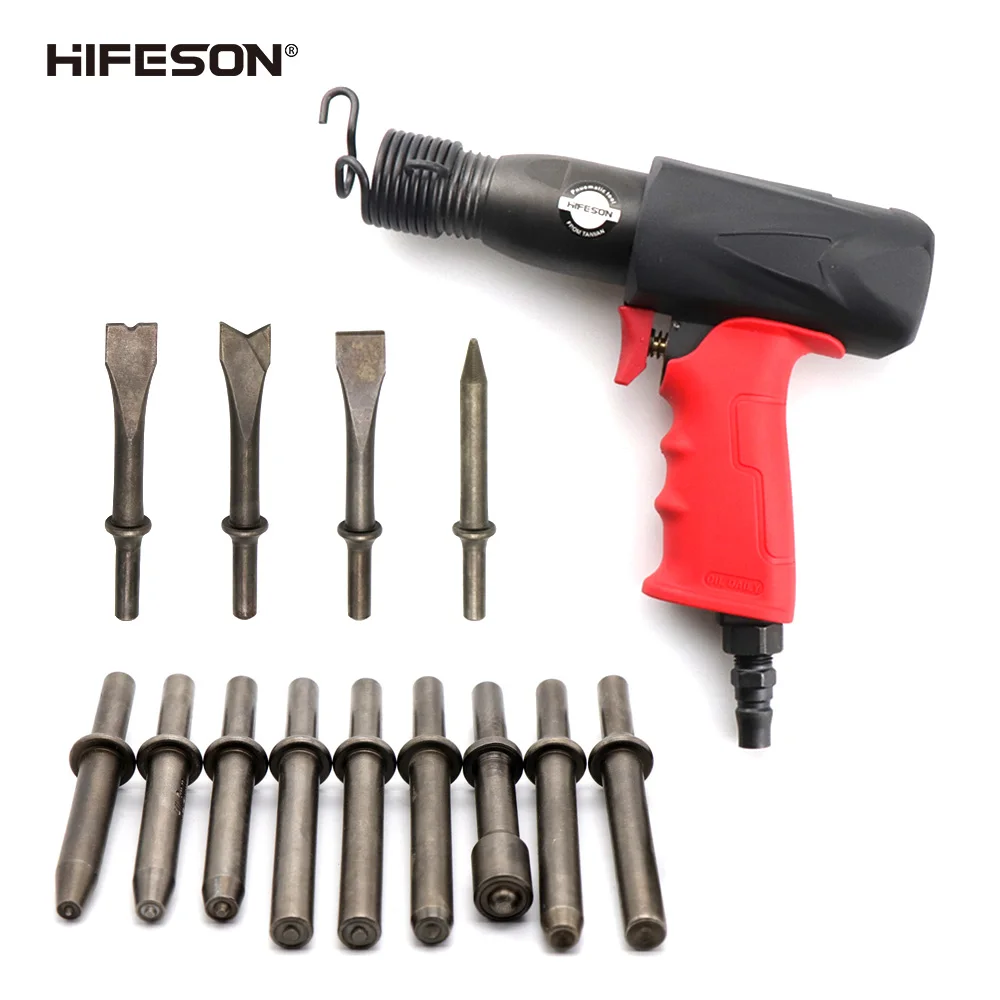 HIFESON Powerful Alloy Air Shovel Chisel Hammer Punching Tool Multi-specification Blade Semi-hollow/Solid Rivet Set