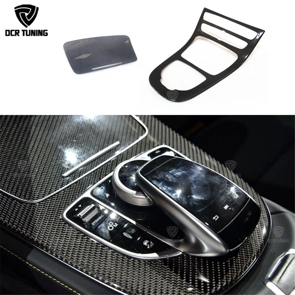 For Mercedes E class W213 Center Console panel Trim for Mercedes - Benz W238 Carbon Dashboard Trim cover 2 pieces 2016 - UP