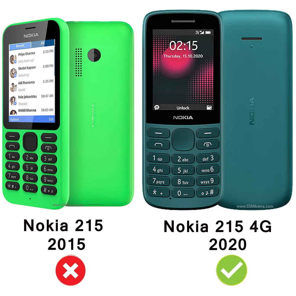 Czarny Premium skórzane etui z klapką okładka Funda Coque dla Nokia 215 4G (2020)