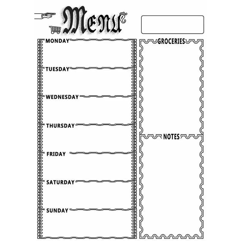 2024 New Magnetic Refrigerator Chalkboard,Weekly Menu, Meal Planner,Grocery Shopping List