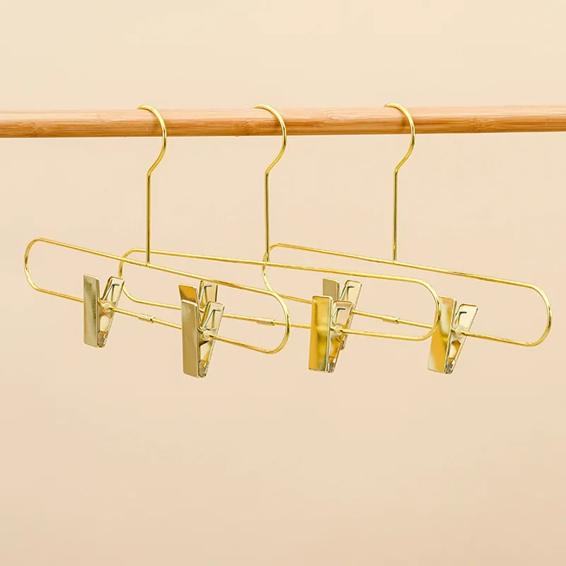 Non-Slip Metal Hanger for Trousers, Pants Rack Hangers, Clothing Storage Organization, Leggings, Space Saving, 2 PCs