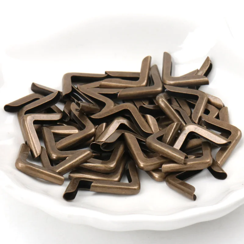 40PCS 15x15x2mm Metal Book Corner Protector Box Book Scrapbook Album Corner Decorative Protector Cover For Antique Brass Gift