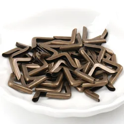 40PCS 15x15x2mm Metal Book Corner Protector Box Book Scrapbook Album Corner Decorative Protector Cover For Antique Brass Gift