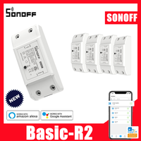 10PCS SONOFF Basic R2 Smart Switch WiFi Wireless eWeLink Home DIY Modules Timing Switch Support Alexa Google Home Voice Control