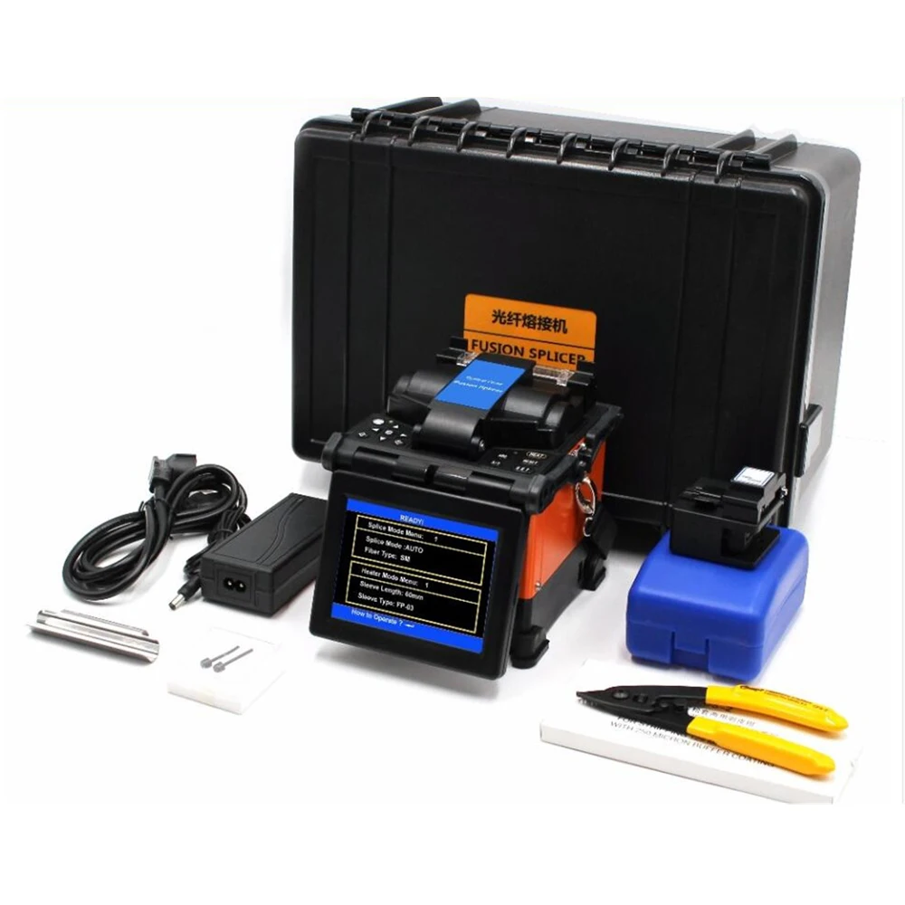 FL-118 Fusion Splicer 8s Splicing Time FTTH Fiber Optic Welding Machine, 7All-around ARC Multi-function