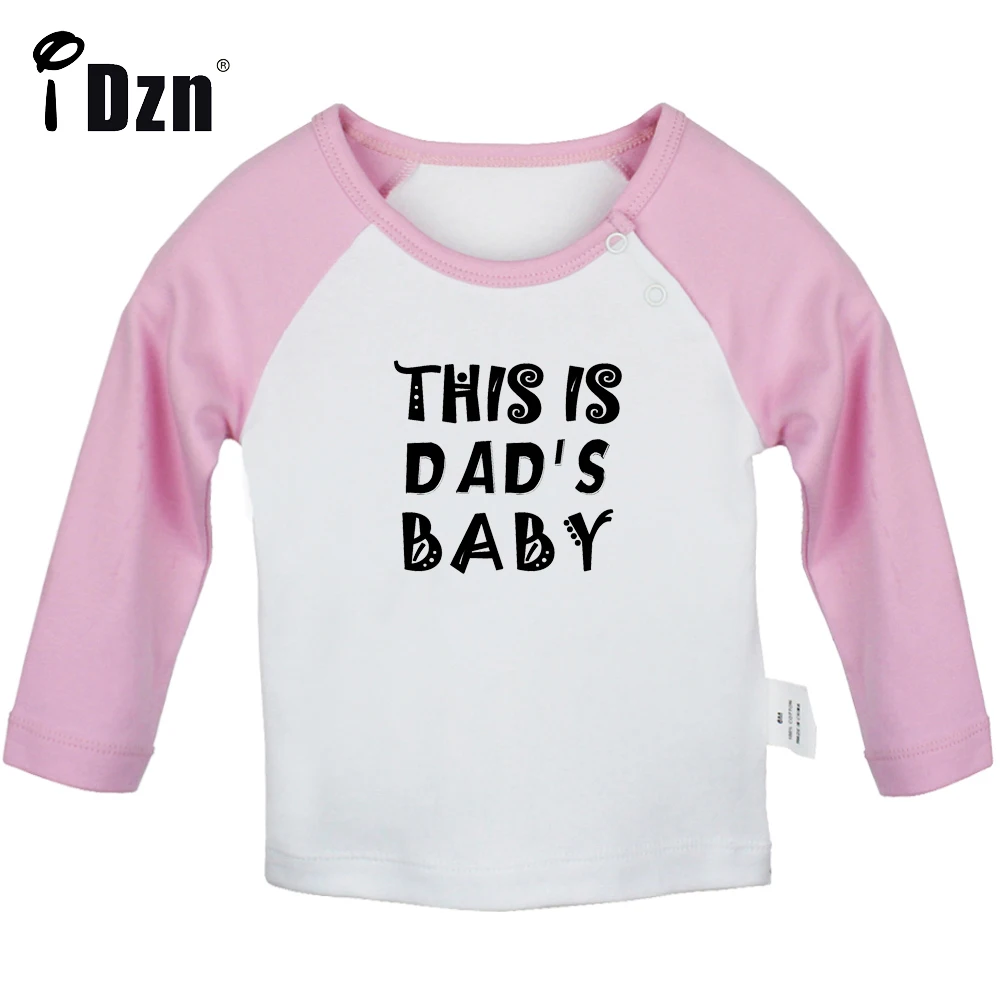 

This is dad's Baby This is mom's Baby Fun Art Printed T shirt Cute Twins Baby Tops Long Sleeves T-shirts Infant Soft Clothes