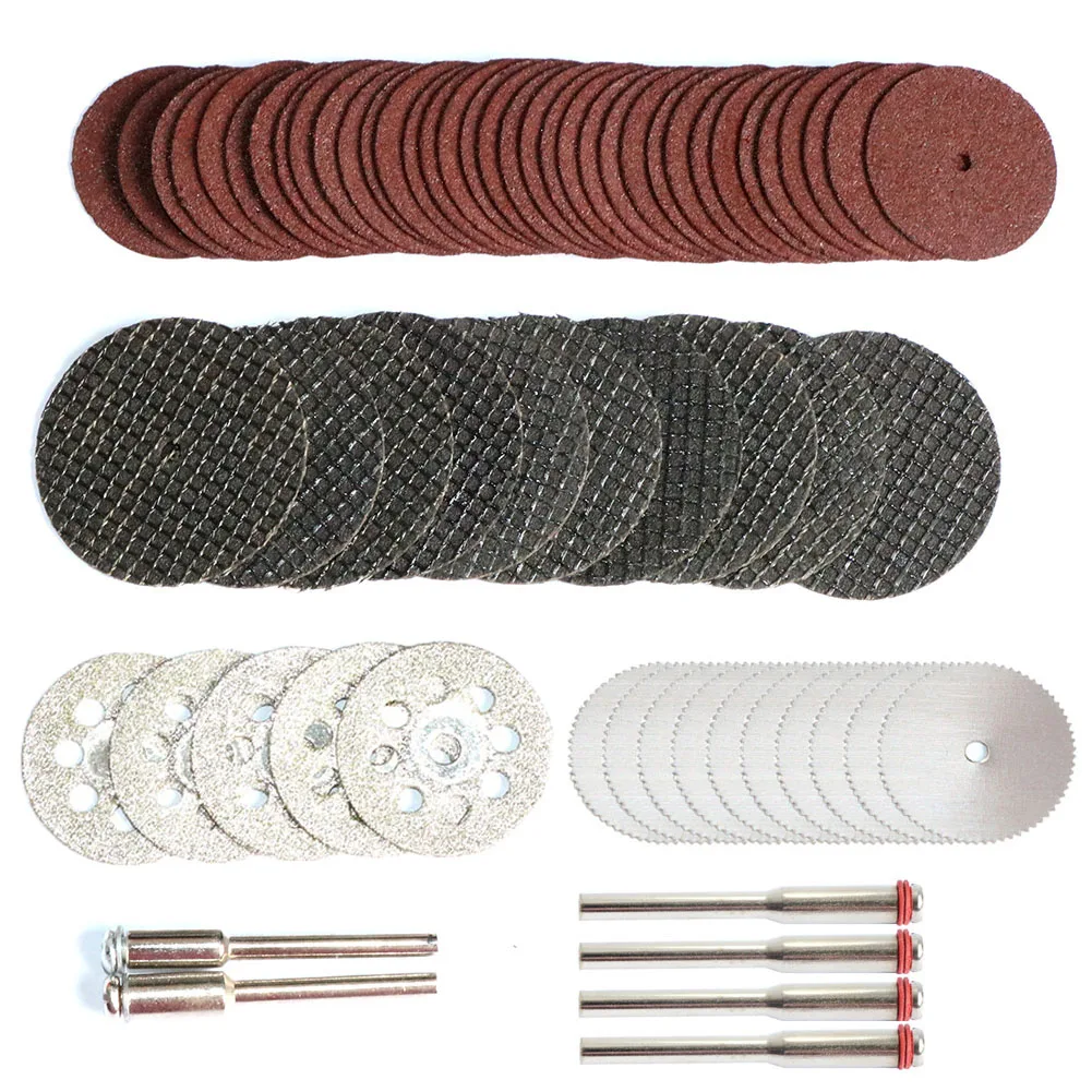 

63Pc Diamond Cutting Wheel HSS Circular Saw Blades Resin Cut Off Disc Wood Working Metal Dremel Mini Drill Rotary Tool Accessory