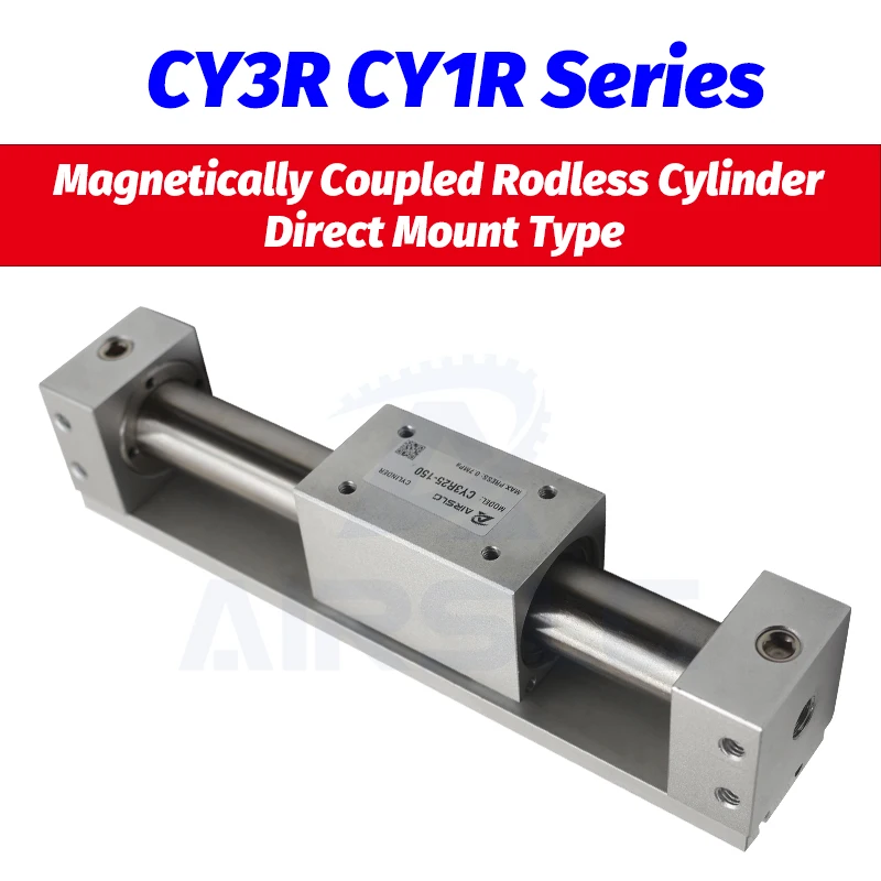 SMC type CY3R6 CY1R10-100 Magnetically Coupled Rodless Cylinder Direct Mount Type CY3R15-200-M9B CY1R20-300-M9N CY3R25-500-M9P