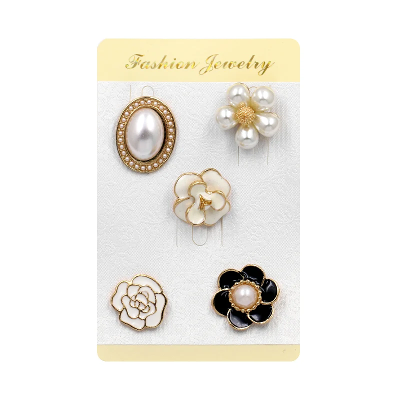 baiduqiandu Various Designs Enameled Chic Brooch Pins Set for Women or Clothing Bags Hats Decoration Jewelry Accessories