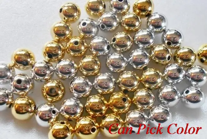 fashion diy NOS 4mm 4000pcs/lot silver Gold acrylic resin beads For Chunky Jewelry for DIY bracelet cross  Loose beads