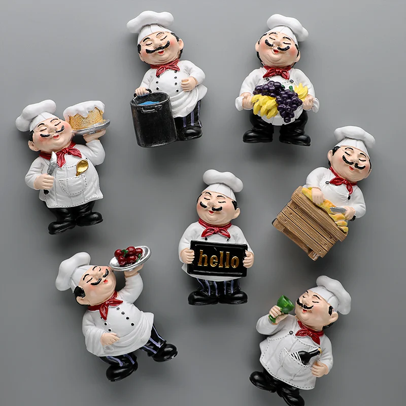 Restaurant Chef refrigerator pasted bread Master 3D fridge magnet magnetic refrigerator pasted hand-made collection  Great Chefs