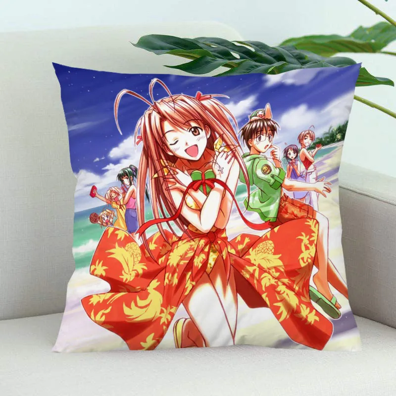 Love Hina Pillow Cover Bedroom Home Office Decorative Lee Ji Eun Pillowcase Square Zipper Pillow Cases Satin Soft