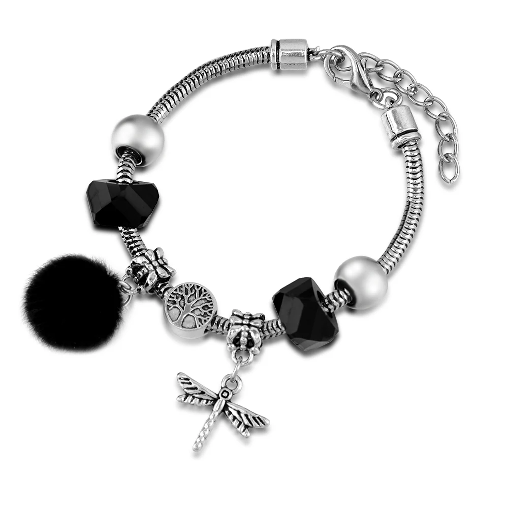 جديد اليعسوب الإسورة 6 اللون أفخم الكرة نمط سوار جراد البحر مشبك ثعبان سلسلة شجرة الحياة مطرز أساور النساء 2021 مجوهرات