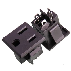 1PCS White Black Copper American Industrial 5-15R AC Power Outlet 3Pin US Electrical Receptacle 125V 15A AC Power Socket SS-6B