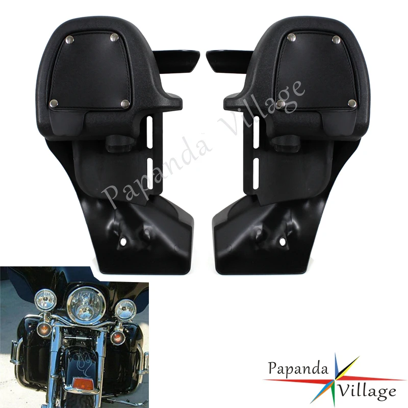 ABS Plastic Black Left and Right Side Lower Vented Leg Fairing Set for Harley Touring Road King Electra Street Glide 1983-2012