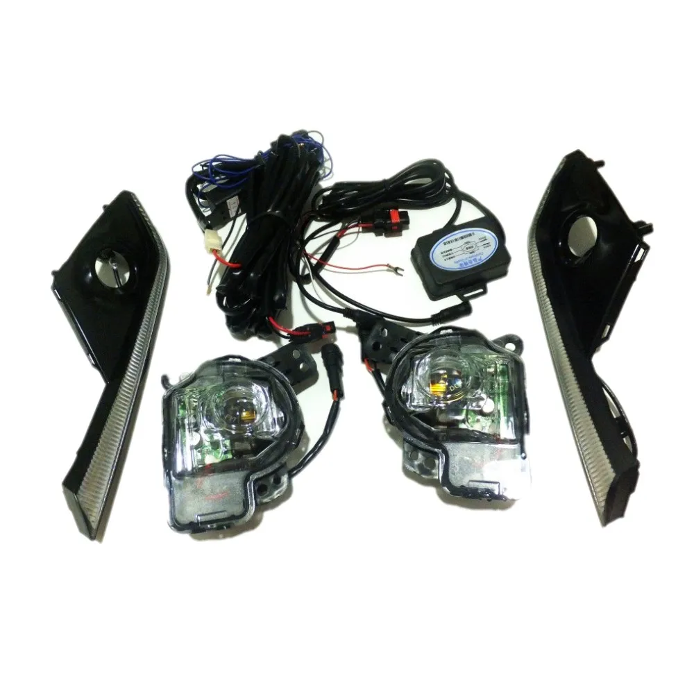 

Автомобильные 10W 6000K светодиодные противотуманные фары в сборе + 6000K дневные ходовые огни DRL + желтые указатели поворота, совместимые для Mazda CX-3 2016-2019