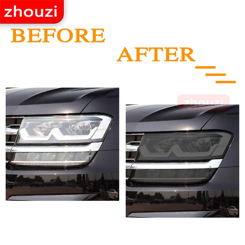 For Volkswagen VW Atlas Teramont 2017-2019 Car Headlight Tint Black Protective Film Taillight Transparent TPU Sticker Accessorie