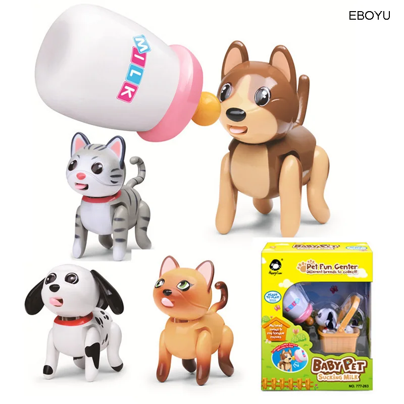 

EBOYU 777-263 Induction Baby Sucking Pet Cat Dog Tongue Stick Out Drink Milk Bottle Toy for Children Puzzle Earl