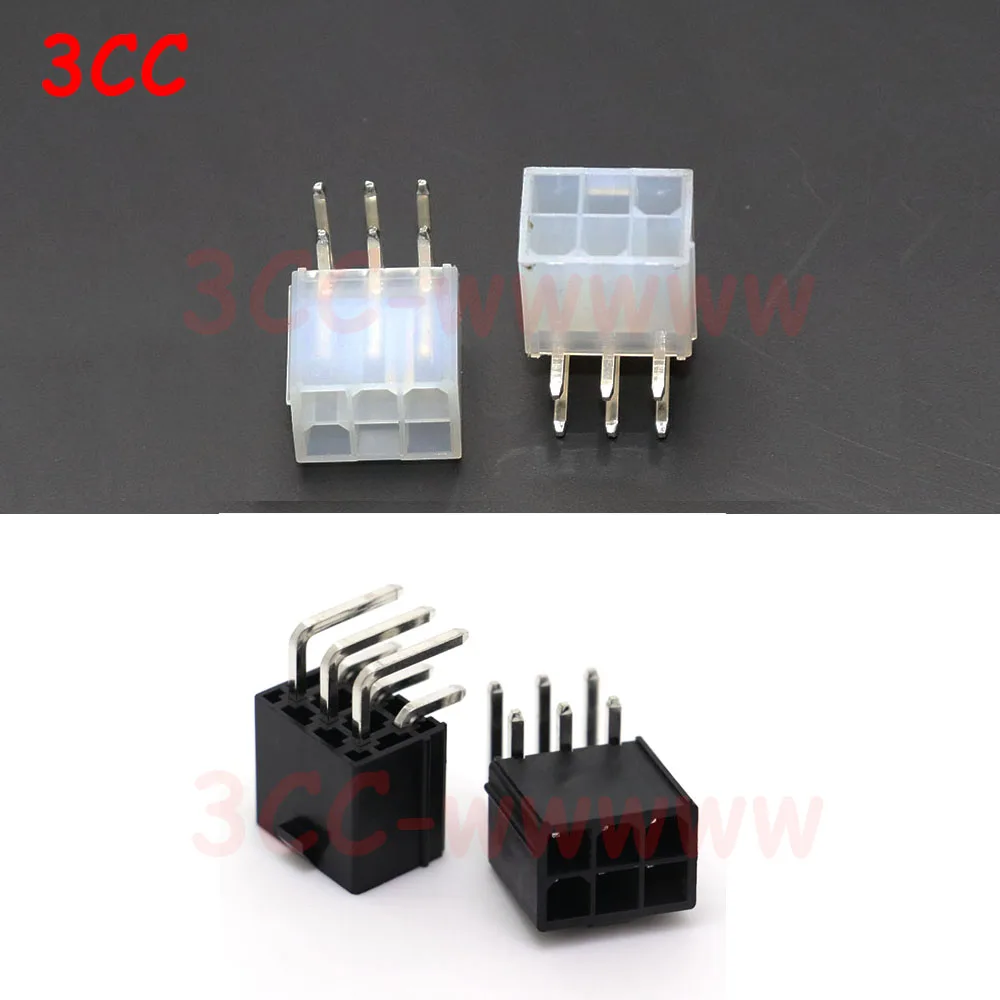 10Pcs 6-Pin BTC BCH LTC ZEC ETH DCR Miner Connector Power Looper for Asic Antminer S9 T9 S9j S9k Z11 L3 M3 PCB Male Header