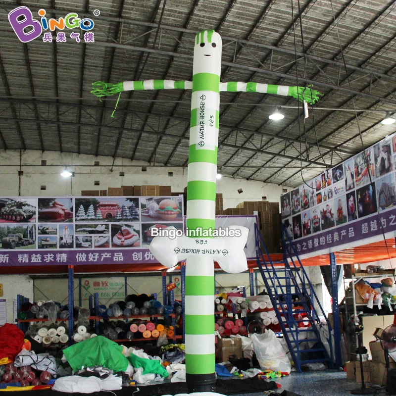 Inflatable Toys 6m Inflatable Green White Arrow Air Dancer Personalized Outdoor Advert Decoration-Toys