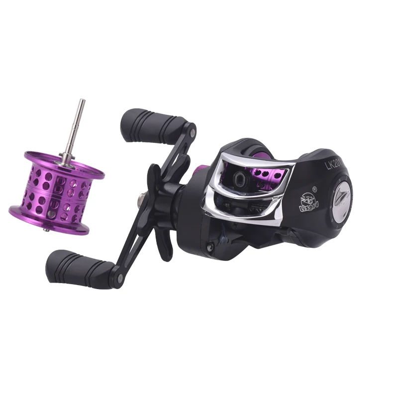 Trand-baitcasting with magnetic brake system, 8kg drag resistance, 17 + 1 BB 7.2, high speed, black, purple