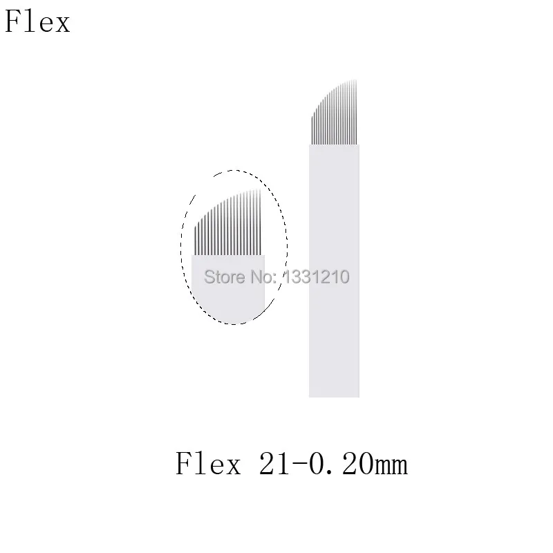 White Sobrancelha Blades Microblading Flex 21 0.20mm Permanent Makeup Line Eyebrow Tattoo Needles For Tobori Microblading Pen