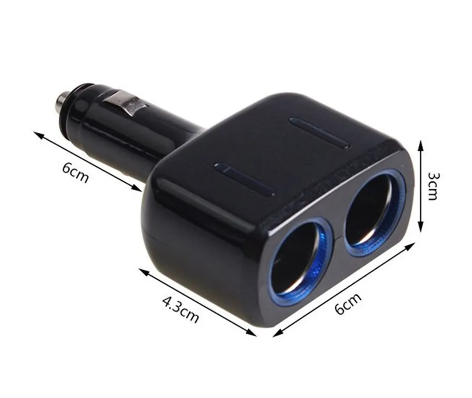 90 degree rotation car cigarette lighter one with two one point two car charger car charger Multi-angle Blu-ray