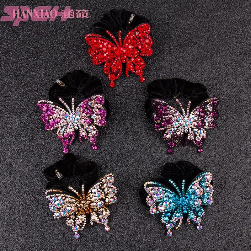 Flannel ring rubber band headdress hair ring super fairy  net red head rope female forest butterfly water 