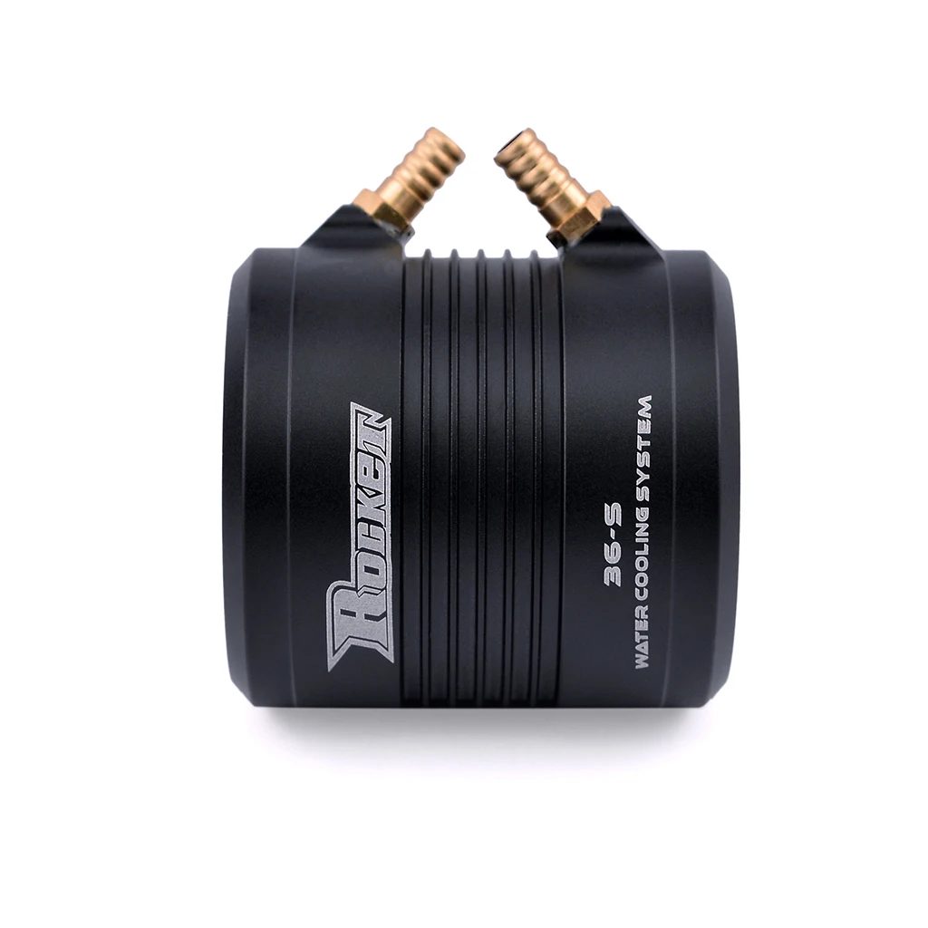 Cohete de aluminio 36-S 36-L cubierta de chaqueta de refrigeración por agua para Motor sin escobillas de barco a control remoto 3660 3670 3680