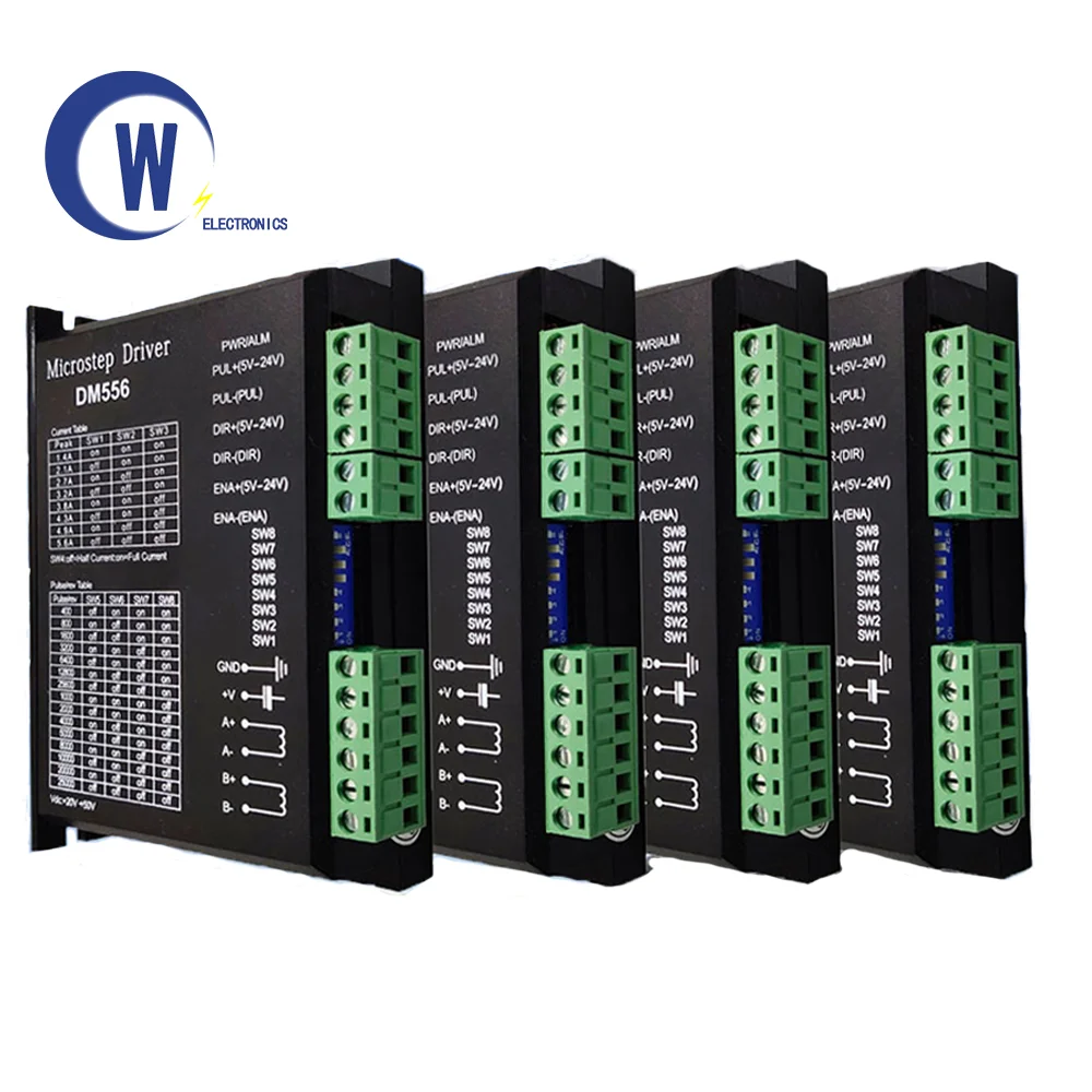 Hot!CNC Control system kit, 1*Red Breakout Board USB MACH3 100Khz 4 Axis Interface Driver Motion Controller+4*DM556/DM542 Drive