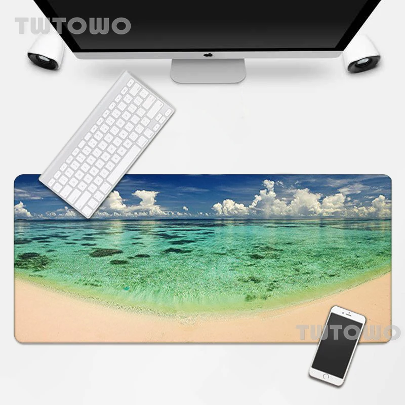 Mats Beach Ocean Water Mouse Pad Mousepad Gaming Mouse Mat Desktop Mouse Pad Desk Mat Natural Rubber Soft Computer New Carpet