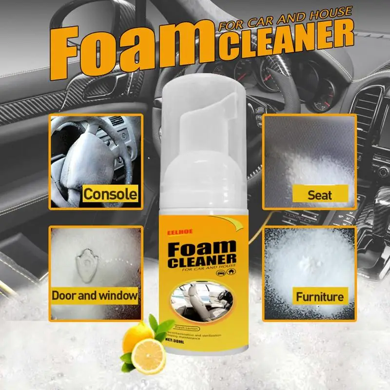 Car Interior Cleaning Foam Cleaner Car Seat Interior car cleaner Auto Leather Clean Wash Maintenance Surfaces foaming agent