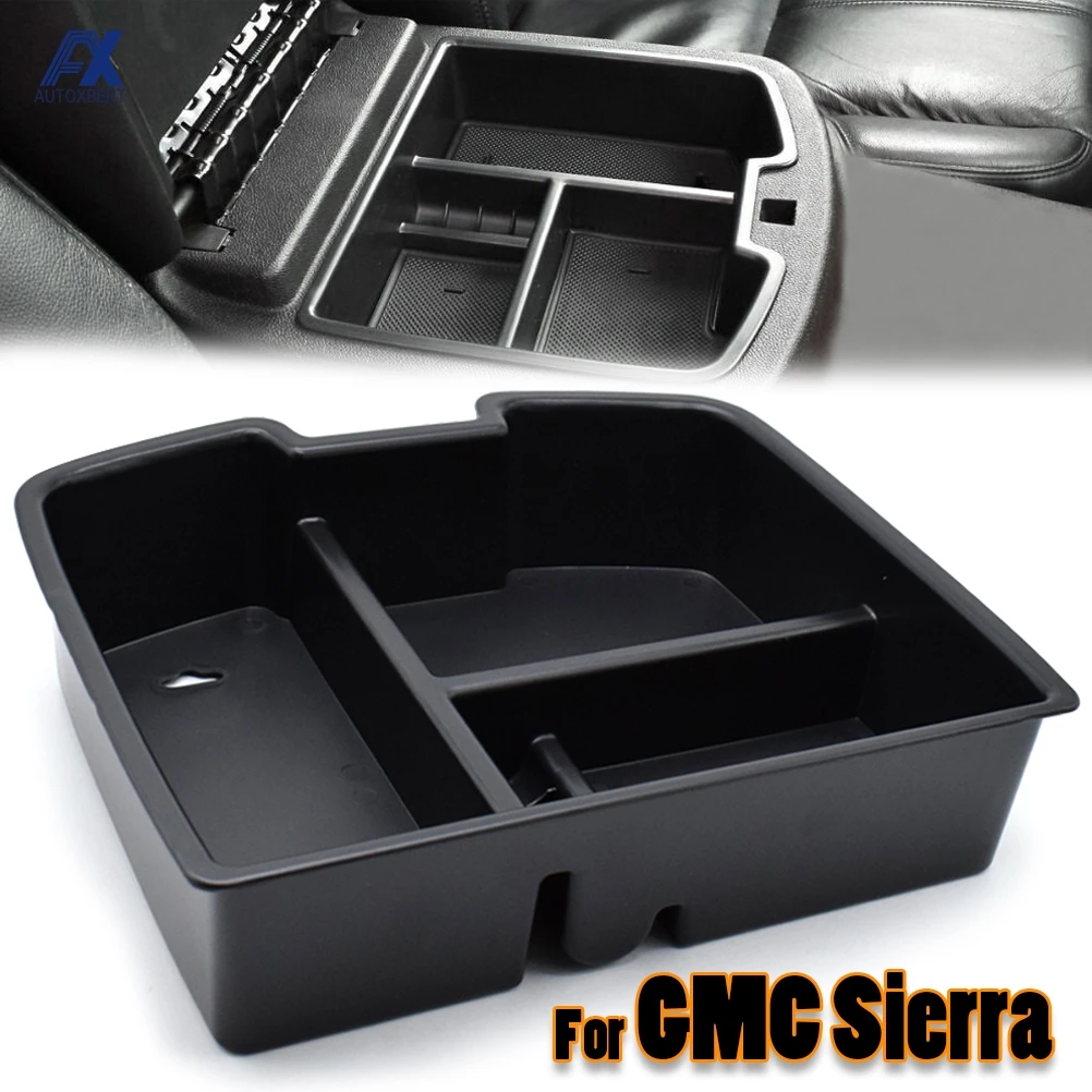 Center Console Organizer Armrest Storage Box for Chevrolet Yukon Avalanche Chevy Tahoe Silverado Suburban 1500 2500 GMC Sierra