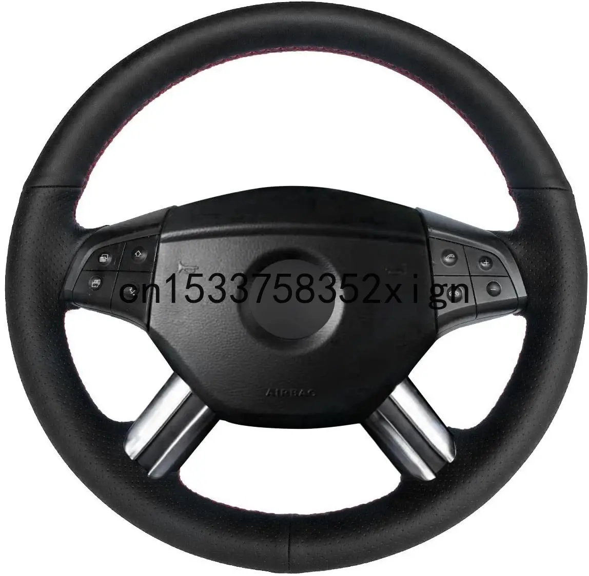 DIY Auto Genuine Leather Steering Wheel Covers For Mercedes Benz M-Class ML350 GL-Class GL320 GL450 R-Class R320 R350Accessories