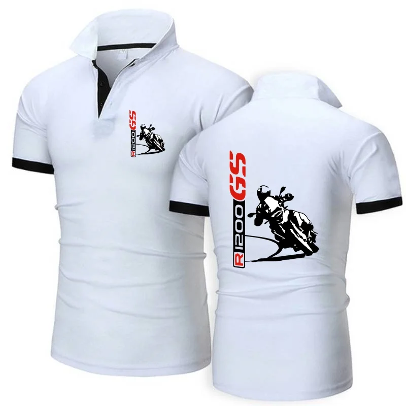 Polo uomo TShirt moto avventura Sport Tees R1200 GS Motorrad maglia manica corta stile militare Golftennis Top camicie